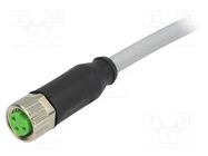 Connection lead; M8; PIN: 3; straight; 10m; plug; 60VAC; 4A; -40÷80°C MURR ELEKTRONIK