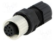 Connector: M12; plug; PIN: 8; female; A code-DeviceNet / CANopen 