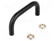 Holder; oxidized steel; black; H: 35mm; Mounting: M4 screw; GN 425 ELESA+GANTER