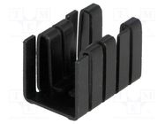 Heatsink: moulded; TO220; black; L: 19mm; W: 12.8mm; H: 12.7mm STONECOLD