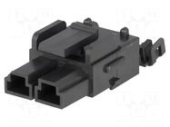 Connector: wire-wire/PCB; plug; female; Mini-Fit Sr; 10mm; PIN: 2 MOLEX