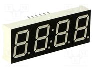 Display: LED; 7-segment; 14.2mm; 0.56"; No.char: 4; red; 60mcd; anode OPTO Plus LED