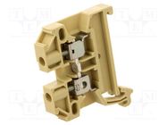 Splice terminal: rail; 0.5÷2.5mm2; ways: 1; beige; screw terminal WEIDMÜLLER