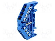 Splice terminal: rail; 1.5mm2; ways: 1; terminals: 16; blue; 250VAC WEIDMÜLLER