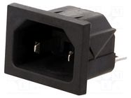 Connector: AC supply; socket; male; 10A; 250VAC; IEC 60320; C18 CLIFF