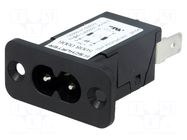 Connector: AC supply; socket; male; 2.5A; 250VAC; C8 (EURO); 5008 SCHURTER