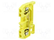 Splice terminal: rail; 0.08÷2.5mm2; ways: 1; terminals: 2; yellow WAGO