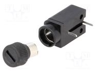 Fuse holder; cylindrical fuses; THT; 5x20mm; -40÷85°C; 6.3A; black SCHURTER