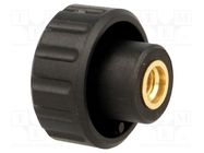 Knob; Ø: 20mm; Int.thread: M5; 6mm; H: 16mm; polyamide; knurled ELESA+GANTER