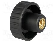 Knob; Ø: 40mm; Int.thread: M10; 13mm; H: 27mm; polyamide; knurled ELESA+GANTER