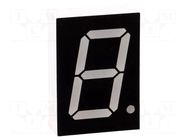 Display: LED; 7-segment; 25.4mm; 1"; No.char: 1; red; 15mcd; cathode WENRUN