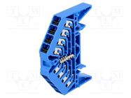 Splice terminal: rail; 1.5mm2; ways: 1; terminals: 16; blue; 250VAC WEIDMÜLLER