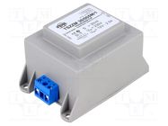 Transformer: encapsulated; 30VA; 230VAC; 12V; 2.5A; screw type INDEL