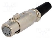 Connector: XLR; plug; female; PIN: 7; straight; for cable NINIGI