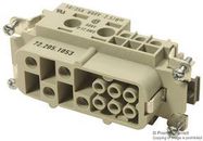 RECTANGULAR INSERT, RECEPTACLE, 10+PE POSITION, SCREW