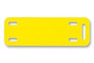 LABEL, PLATE, YEL, 76.2X12.7MM, PK500
