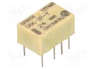 Relay: electromagnetic; DPDT; Ucoil: 24VDC; Icontacts max: 1A; G6K OMRON Electronic Components