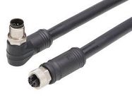 SENSOR CORD, M12 RCPT-R/A PLUG, 20M