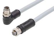 SENSOR CORD, M12 RCPT-R/A PLUG, 5M