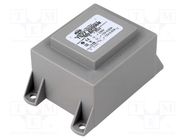 Transformer: encapsulated; 20VA; 230VAC; 12V; 12V; 830mA; 830mA; PCB INDEL