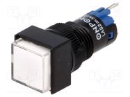 Switch: push-button; Pos: 2; SPDT; 0.5A/250VAC; 1A/24VDC; ON-(ON) ONPOW