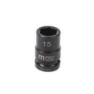 IMPACT SOCKET, 15MM, DRIVE, CR-MO