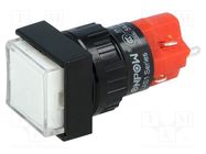 Switch: push-button; Pos: 2; SPDT; 3A/250VAC; 2A/24VDC; ON-(ON) ONPOW