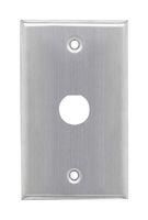 WALL PLATE, SS, 1-G, D-HOLE