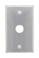 WALL PLATE, SS, 1-G, D-HOLE