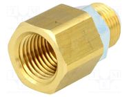 Push-in fitting; threaded,straight; -1÷10bar; brass; -5÷60°C SMC