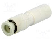 Push-in fitting; straight,reductive; -1÷10bar; polypropylene SMC