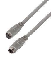 CABLE ASSY, MINI DIN 6P PLUG-RCPT, 15'