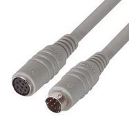 CABLE ASSY, MINI DIN 8P PLUG-RCPT, 15'