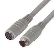 CABLE ASSY, MINI DIN 8P PLUG-RCPT, 15'