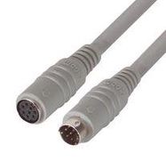 CABLE ASSY, MINI DIN 8P PLUG-RCPT, 25'