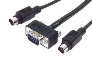 CABLE ASY, HD15 + 2X MINI-DIN, PLUG/4.6M