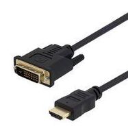 CABLE ASSY, HDMI A PLUG-DVI-D PLUG, 3"