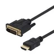CABLE ASSY, HDMI A PLUG-DVI-D PLUG, 3"