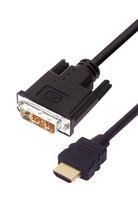 CBL ASSY, HDMI PLUG-DVI-D SL PLUG, 16.4'