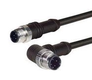 SENSOR CORD, 4P M12 PLUG-R/A PLUG, 9.8'