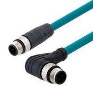 SENSOR CABLE, 4P M12 PLUG-R/A PLUG, 6.6'