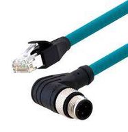 CABLE, 4P M12 R/A PLUG-RJ45 PLUG, 16.4'