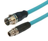 SENSOR CABLE, 8P M12 PLUG-RCPT, 6.6'