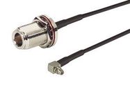 CABLE ASSY, MMCX R/A PLUG-N BLKHD JACK