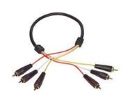 CABLE ASSY, 3X RCA PHONO PLUG-PLUG, 6'