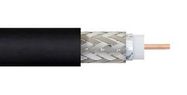 CABLE, COAX, SOLID, 50 OHM, PE, BLK