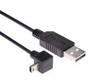 USB CABLE, A PLUG-MINI B R/A PLUG, 11.8"