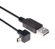 USB CABLE, A PLUG-MINI B R/A PLUG, 3.3'