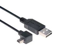 USB CABLE, A PLUG-MINI B R/A PLUG, 11.8"