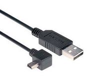 USB CABLE, A PLUG-MINI B R/A PLUG, 19.7"